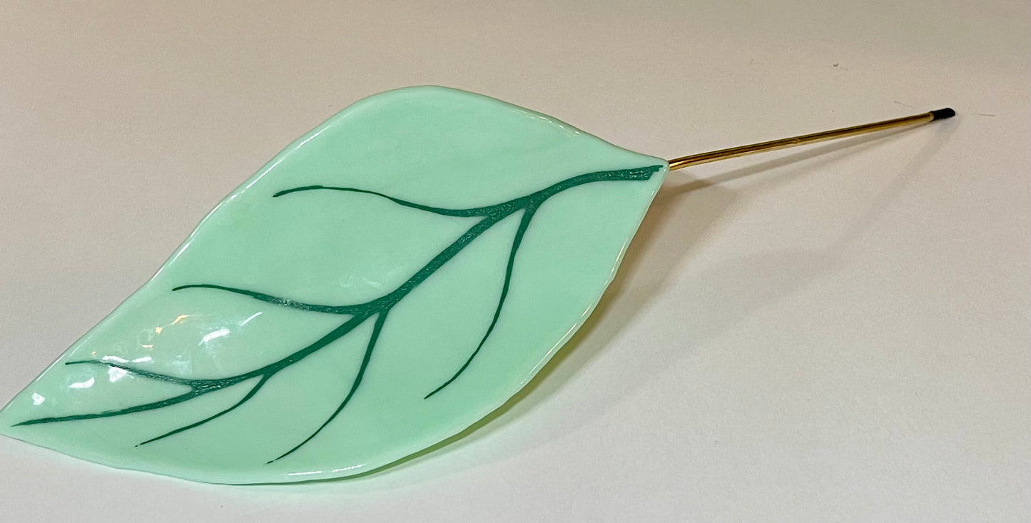 Glass Leaf for Watering Plants - Handmade