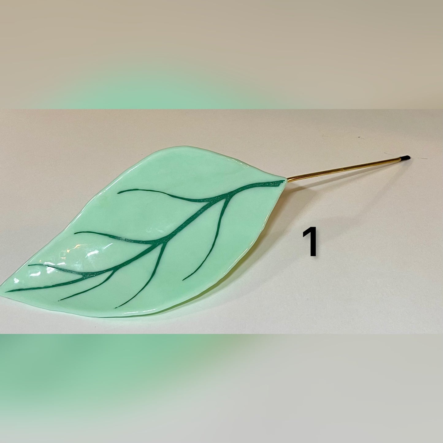 Glass Leaf for Watering Plants - Handmade